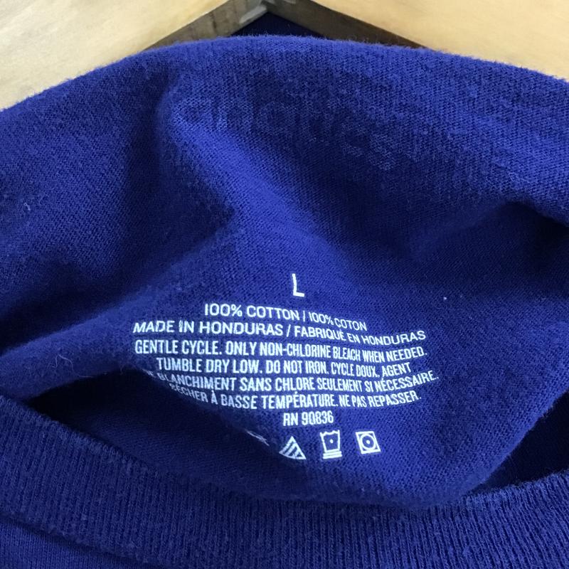 古着 USED Tシャツ 長袖 長袖カットソー プリントカットソー クルーネック L プリント 紺 / ネイビー / navy メンズ USED 古着 中古 10161341