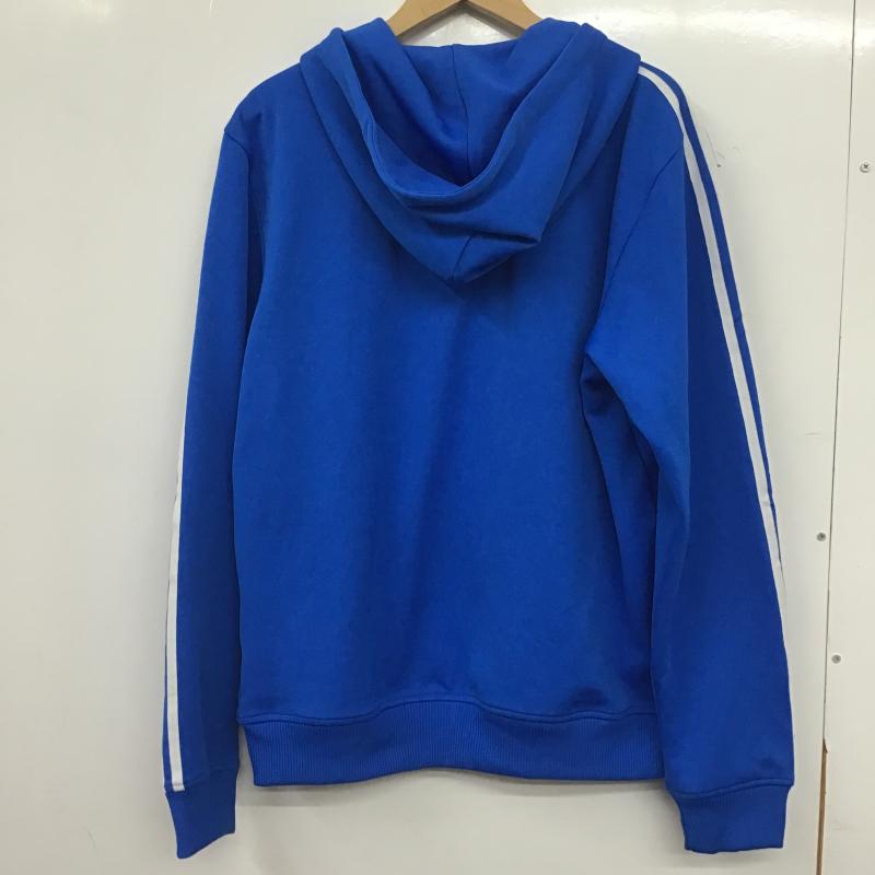 アディダス adidas パーカー 長袖 ジップアップパーカー 長袖パーカー カジュアルジャケット 0 ロゴ、文字 青 / ブルー / blue メンズ USED 古着 中古 10161343