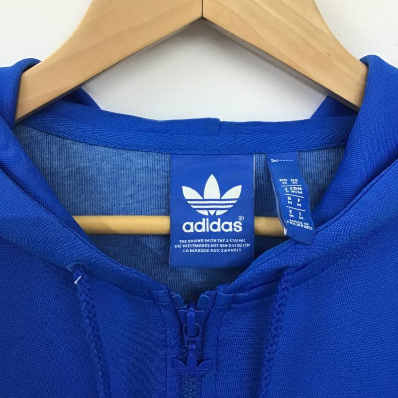 アディダス adidas パーカー 長袖 ジップアップパーカー 長袖パーカー カジュアルジャケット 0 ロゴ、文字 青 / ブルー / blue メンズ USED 古着 中古 10161343