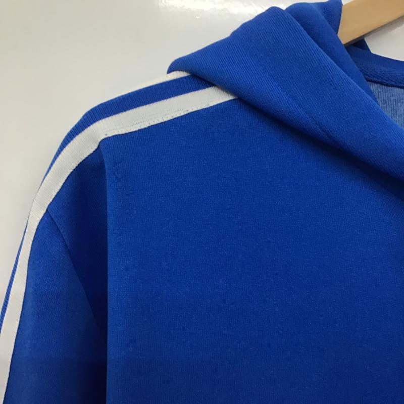アディダス adidas パーカー 長袖 ジップアップパーカー 長袖パーカー カジュアルジャケット 0 ロゴ、文字 青 / ブルー / blue メンズ USED 古着 中古 10161343