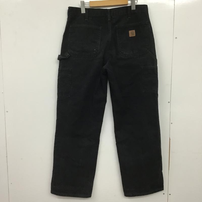 カーハート Carhartt パンツ デニム、ジーンズ デニムパンツ ワークパンツ 32インチ 無地 黒 / ブラック / black メンズ USED 古着 中古 10161346