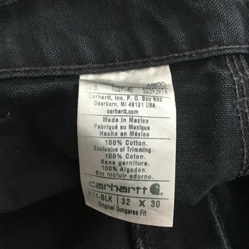 カーハート Carhartt パンツ デニム、ジーンズ デニムパンツ ワークパンツ 32インチ 無地 黒 / ブラック / black メンズ USED 古着 中古 10161346