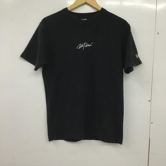 ニューエラ NEW ERA Tシャツ 半袖 半袖カットソー プリントTシャツ クルーネックカットソー M ロゴ、文字 黒 / ブラック / black メンズ USED 古着 中古 10161351