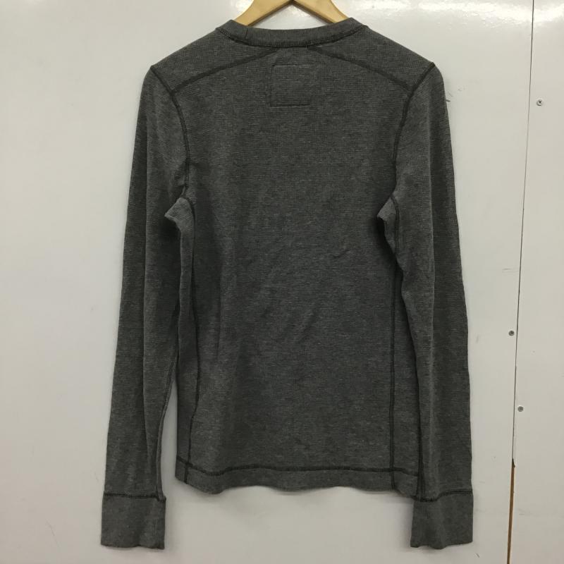 アバクロンビーアンドフィッチ ABERCROMBIE&FITCH カットソー 長袖 長袖カットソー 刺繍カットソー クルーネック M ロゴ、文字 灰 / グレー / gray メンズ USED 古着 中古 10161352