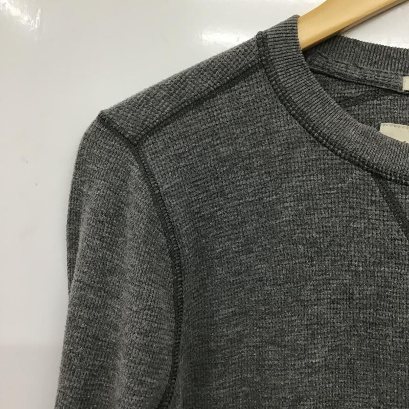 アバクロンビーアンドフィッチ ABERCROMBIE&FITCH カットソー 長袖 長袖カットソー 刺繍カットソー クルーネック M ロゴ、文字 灰 / グレー / gray メンズ USED 古着 中古 10161352