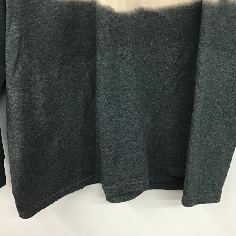 ギルダン GILDAN カットソー 長袖 長袖カットソー プリントカットソー クルーネック L プリント 灰 / グレー / gray メンズ USED 古着 中古 10161354
