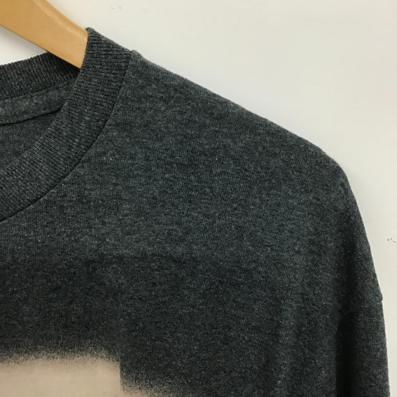 ギルダン GILDAN カットソー 長袖 長袖カットソー プリントカットソー クルーネック L プリント 灰 / グレー / gray メンズ USED 古着 中古 10161354