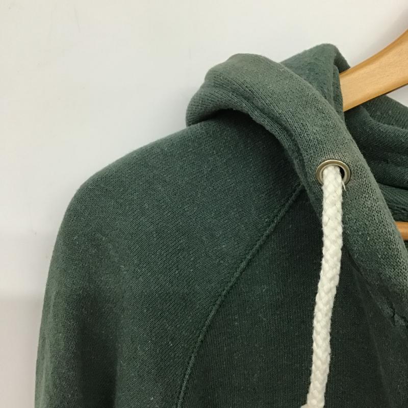 ゴーヘンプ GOHEMP パーカー 長袖 ジップアップパーカー 長袖パーカー カジュアルジャケット L ロゴ、文字 緑 / グリーン / green メンズ USED 古着 中古 10161355