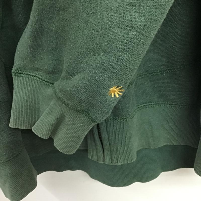 ゴーヘンプ GOHEMP パーカー 長袖 ジップアップパーカー 長袖パーカー カジュアルジャケット L ロゴ、文字 緑 / グリーン / green メンズ USED 古着 中古 10161355