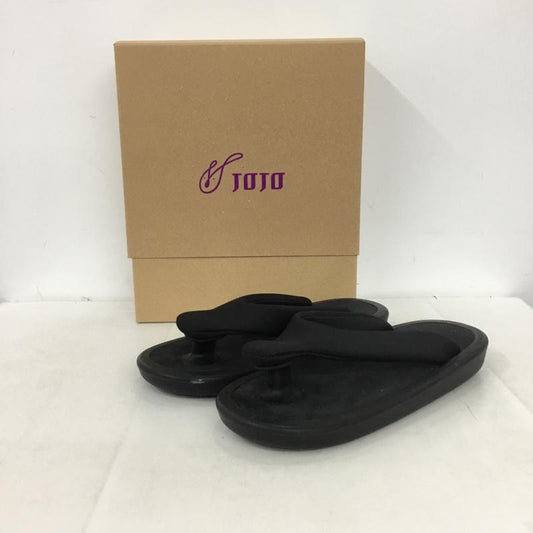 オジョジョ ナイトー OJOJO NAITO サンダル サンダル 鼻緒 箱有 無地 黒 / ブラック / black メンズ USED 古着 中古 10161357