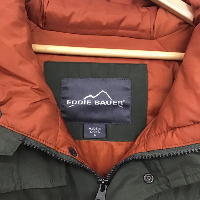 エディーバウアー Eddie Bauer ジャケット、上着 ジャンパー、ブルゾン ジップアップジャケット ナイロンジャケット アウター L 無地 カーキ / カーキ / khaki メンズ USED 古着 中古 10161358