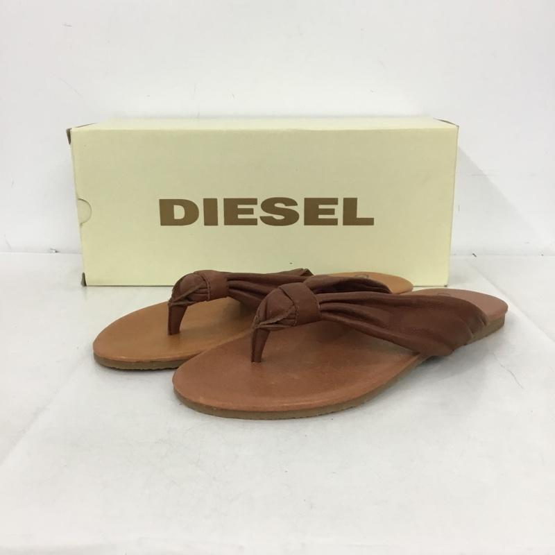 ディーゼル DIESEL サンダル サンダル SHINY W トングサンダル 箱有 24cm 24.0cm 無地 茶 / ブラウン / brown レディース USED 古着 中古 10161362