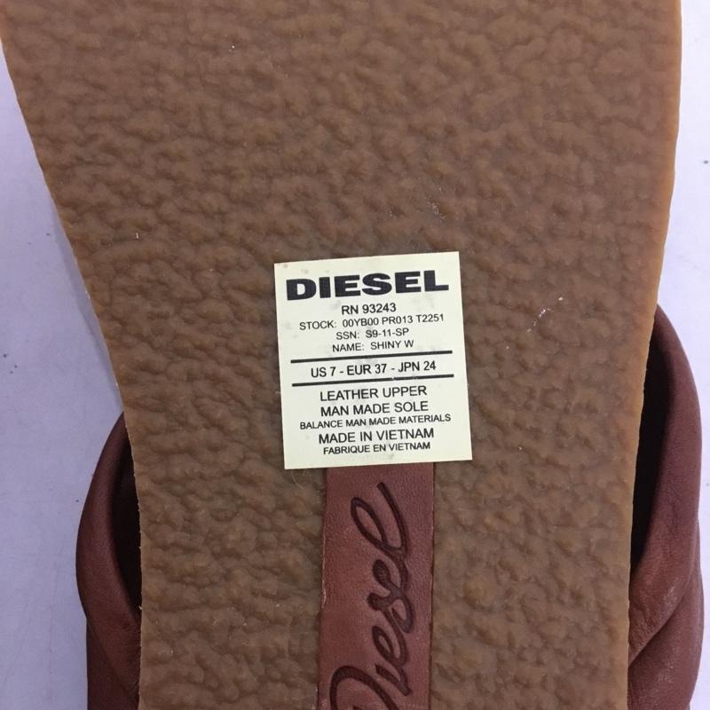 ディーゼル DIESEL サンダル サンダル SHINY W トングサンダル 箱有 24cm 24.0cm 無地 茶 / ブラウン / brown レディース USED 古着 中古 10161362