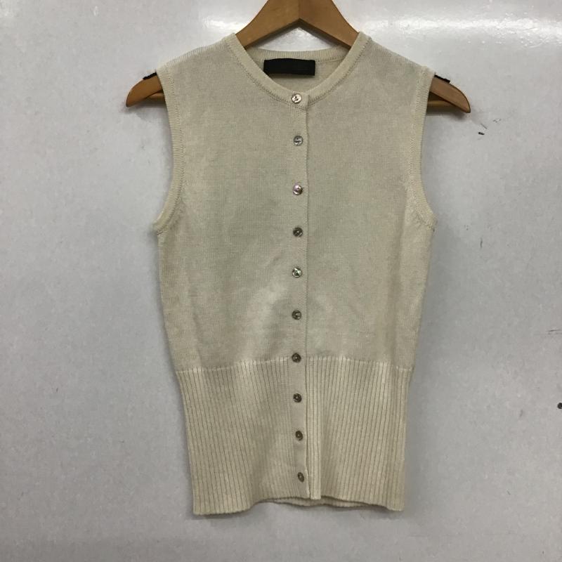 ザラ ZARA ベスト ベスト ニットベスト ノースリーブカットソー フロントボタン S 無地 アイボリー / アイボリー / レディース USED 古着 中古 10161364
