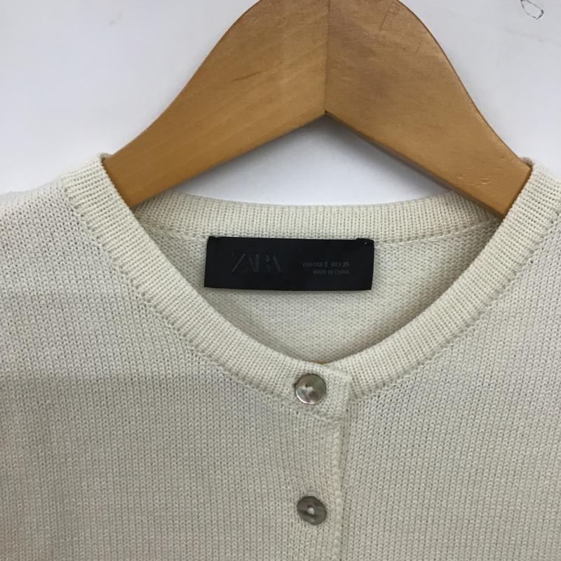 ザラ ZARA ベスト ベスト ニットベスト ノースリーブカットソー フロントボタン S 無地 アイボリー / アイボリー / レディース USED 古着 中古 10161364