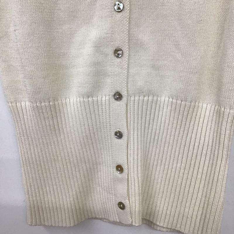 ザラ ZARA ベスト ベスト ニットベスト ノースリーブカットソー フロントボタン S 無地 アイボリー / アイボリー / レディース USED 古着 中古 10161364