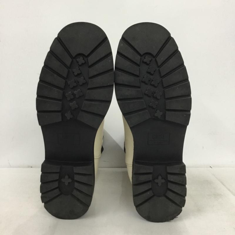 ﾙﾀﾛﾝ Le Talon ブーツ 一般 GRISE サイドゴアブーツ L 無地 黒 / ブラック / black X アイボリー / アイボリー / レディース USED 古着 中古 10161365