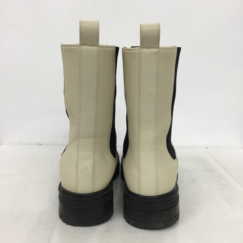 ﾙﾀﾛﾝ Le Talon ブーツ 一般 GRISE サイドゴアブーツ L 無地 黒 / ブラック / black X アイボリー / アイボリー / レディース USED 古着 中古 10161365