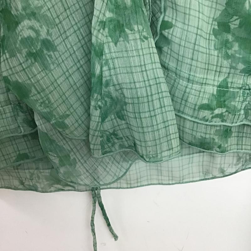 マウジー MOUSSY シャツ、ブラウス 長袖 長袖シャツ プリントシャツ フリルシャツ FREE プリント 緑 / グリーン / green レディース USED 古着 中古 10161368