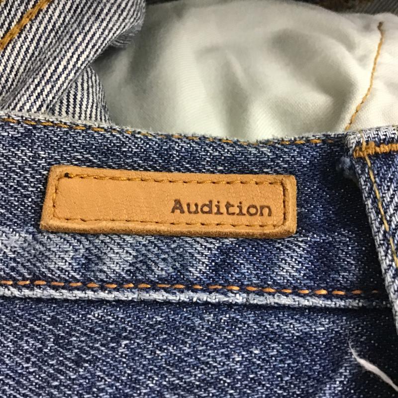 オーディション Audition パンツ デニム、ジーンズ デニムパンツ スリムパンツ カジュアルパンツ 2 ダメージ加工 インディゴ / インディゴ / Indigo レディース USED 古着 中古 10161370