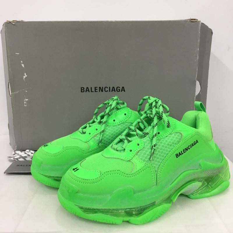 バレンシアガ BALENCIAGA スニーカー スニーカー 541624 トリプルS 27cm 箱有 27.0cm ワンポイント 緑 / グリーン / green メンズ USED 古着 中古 10161371