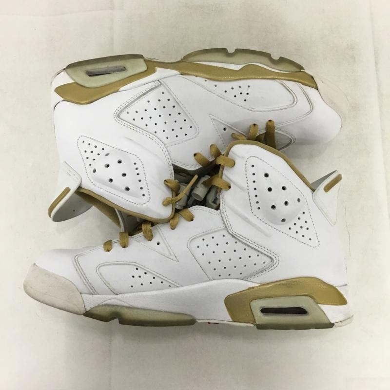 ナイキ NIKE スニーカー スニーカー 384664-135 AIR JORDAN 6 RETRO GOLD MEDAL PACK 26.5cm 26.5cm ワンポイント 白 / ホワイト / white X 金 / ゴールド / gold color メンズ USED 古着 中古 10161374