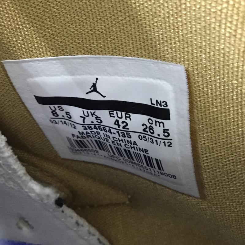 ナイキ NIKE スニーカー スニーカー 384664-135 AIR JORDAN 6 RETRO GOLD MEDAL PACK 26.5cm 26.5cm ワンポイント 白 / ホワイト / white X 金 / ゴールド / gold color メンズ USED 古着 中古 10161374