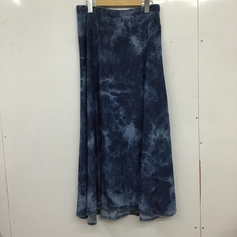 ニコアンド niko and... スカート ロングスカート ロングスカート フレアスカート カジュアルスカート FREE プリント インディゴ / インディゴ / Indigo レディース USED 古着 中古 10161381