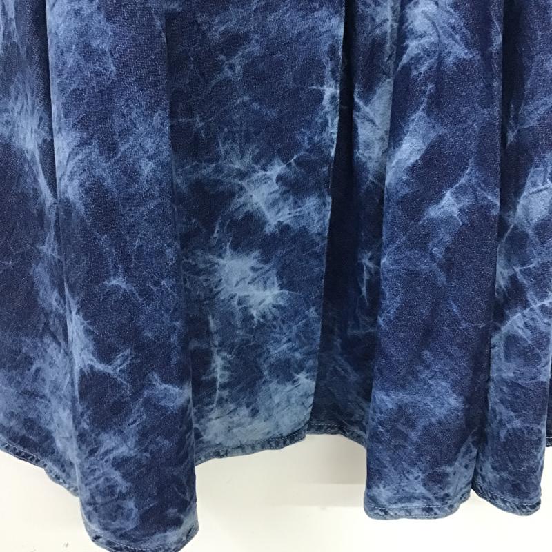 ニコアンド niko and... スカート ロングスカート ロングスカート フレアスカート カジュアルスカート FREE プリント インディゴ / インディゴ / Indigo レディース USED 古着 中古 10161381