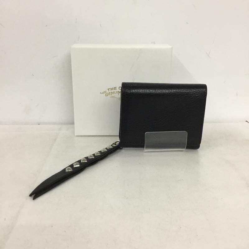 キャリー CALEE 財布 コンパクト財布 レザー スタッズ 無地 黒 / ブラック / black メンズ USED 古着 中古 10161382