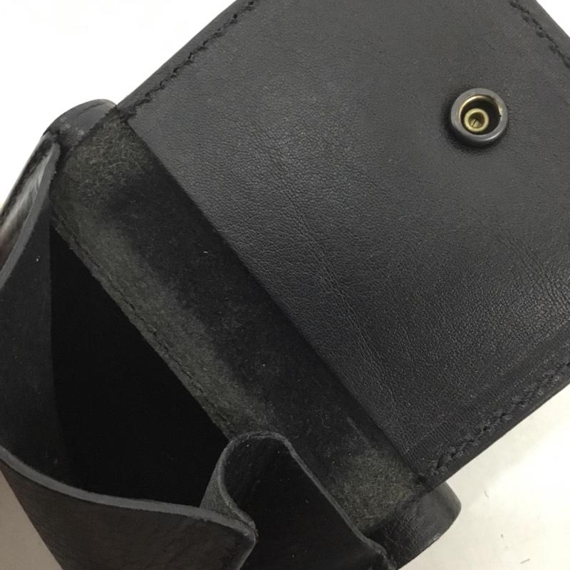キャリー CALEE 財布 コンパクト財布 レザー スタッズ 無地 黒 / ブラック / black メンズ USED 古着 中古 10161382