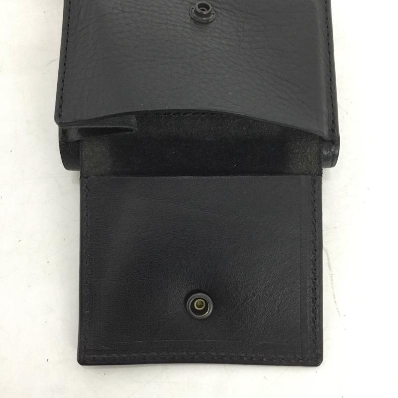 キャリー CALEE 財布 コンパクト財布 レザー スタッズ 無地 黒 / ブラック / black メンズ USED 古着 中古 10161382