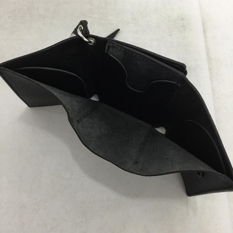 キャリー CALEE 財布 コンパクト財布 レザー スタッズ 無地 黒 / ブラック / black メンズ USED 古着 中古 10161382
