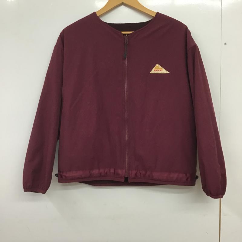 ケルティ KELTY ジャケット、上着 ジャンパー、ブルゾン ジップアップジャケット アウター ノーカラージャケット FREE ロゴ、文字 えんじ / ワインレッド / dark red レディース USED 古着 中古 10161383