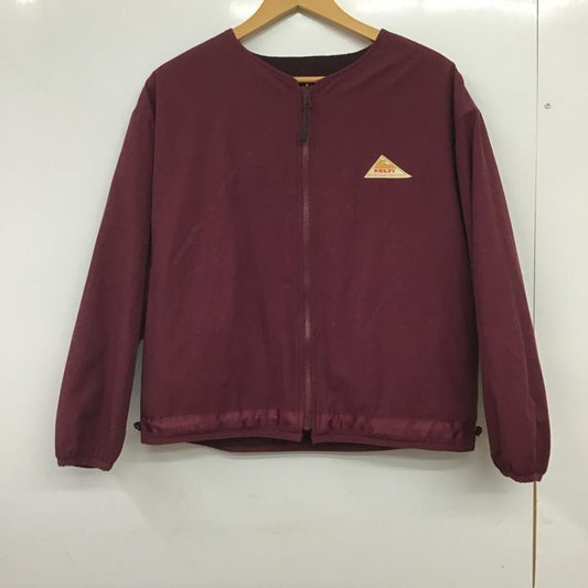 ケルティ KELTY ジャケット、上着 ジャンパー、ブルゾン ジップアップジャケット アウター ノーカラージャケット FREE ロゴ、文字 えんじ / ワインレッド / dark red レディース USED 古着 中古 10161383