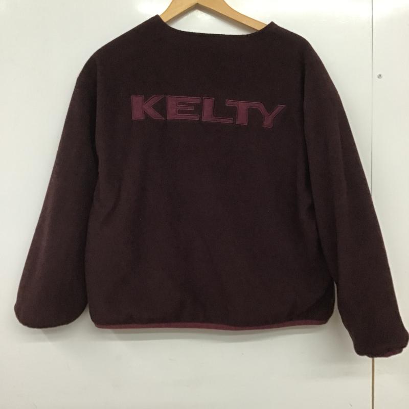 ケルティ KELTY ジャケット、上着 ジャンパー、ブルゾン ジップアップジャケット アウター ノーカラージャケット FREE ロゴ、文字 えんじ / ワインレッド / dark red レディース USED 古着 中古 10161383