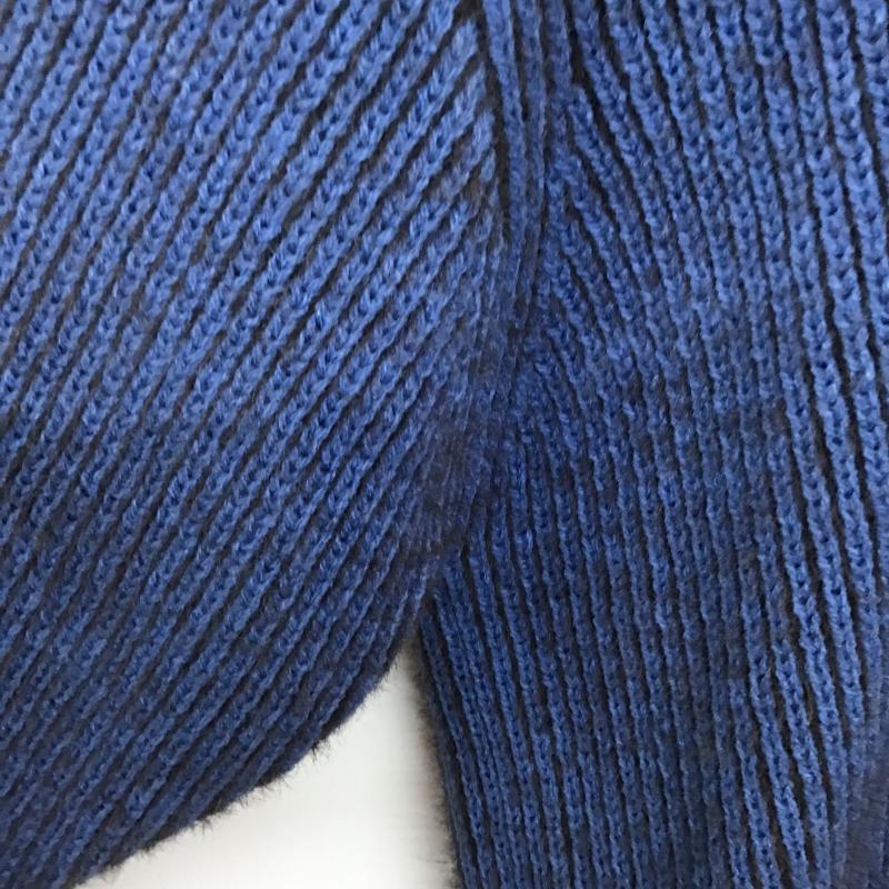 ニコアンド niko and... パーカー 長袖 ジップアップパーカー ニットパーカー アウター L ストライプ 青 / ブルー / blue レディース USED 古着 中古 10161384