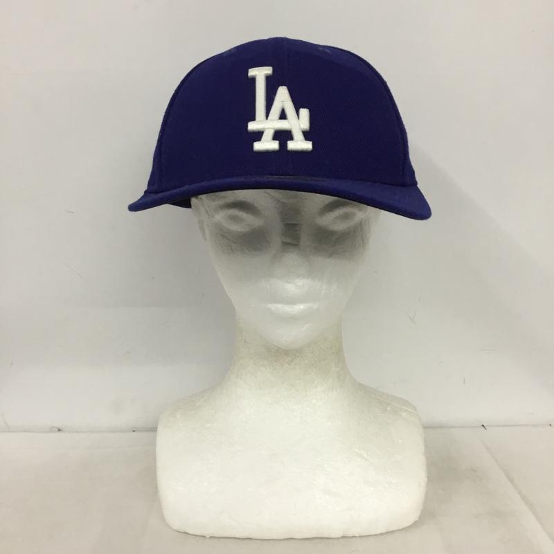 ニューエラ NEW ERA 帽子 キャップ LA ロサンゼルス ドジャース 59FIFTY 57.7cm ロゴ、文字 青 / ブルー / blue メンズ USED 古着 中古 10161388