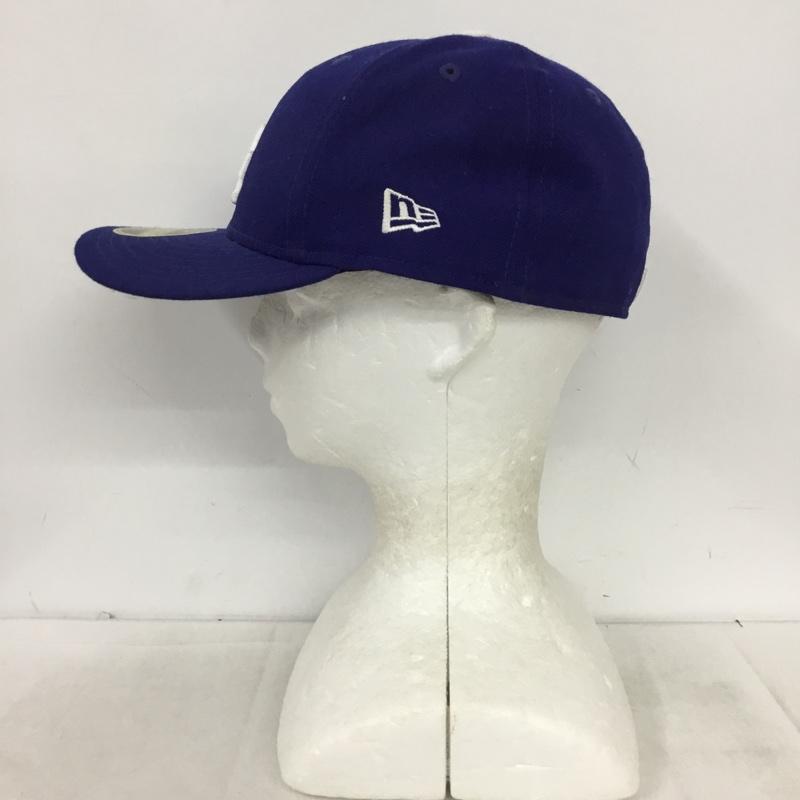 ニューエラ NEW ERA 帽子 キャップ LA ロサンゼルス ドジャース 59FIFTY 57.7cm ロゴ、文字 青 / ブルー / blue メンズ USED 古着 中古 10161388