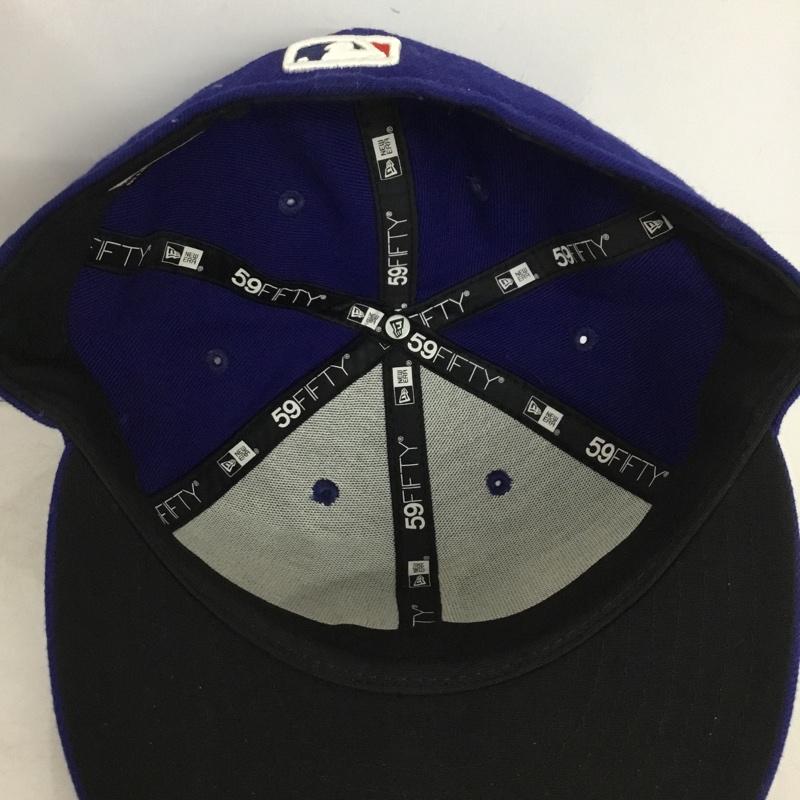 ニューエラ NEW ERA 帽子 キャップ LA ロサンゼルス ドジャース 59FIFTY 57.7cm ロゴ、文字 青 / ブルー / blue メンズ USED 古着 中古 10161388