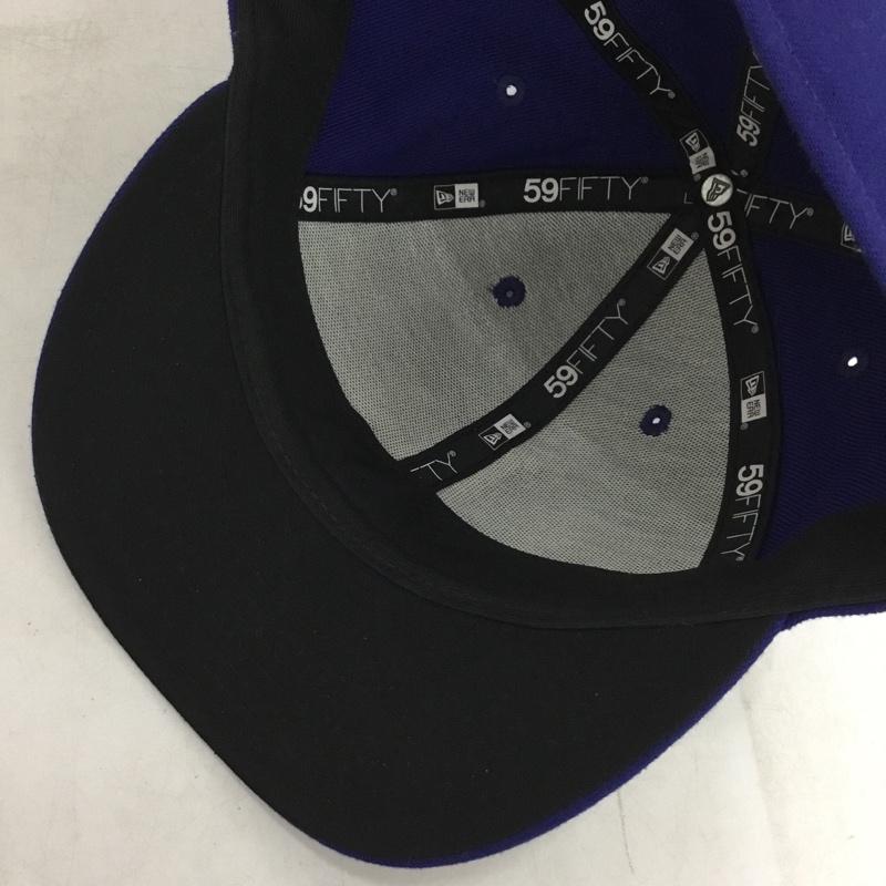 ニューエラ NEW ERA 帽子 キャップ LA ロサンゼルス ドジャース 59FIFTY 57.7cm ロゴ、文字 青 / ブルー / blue メンズ USED 古着 中古 10161388