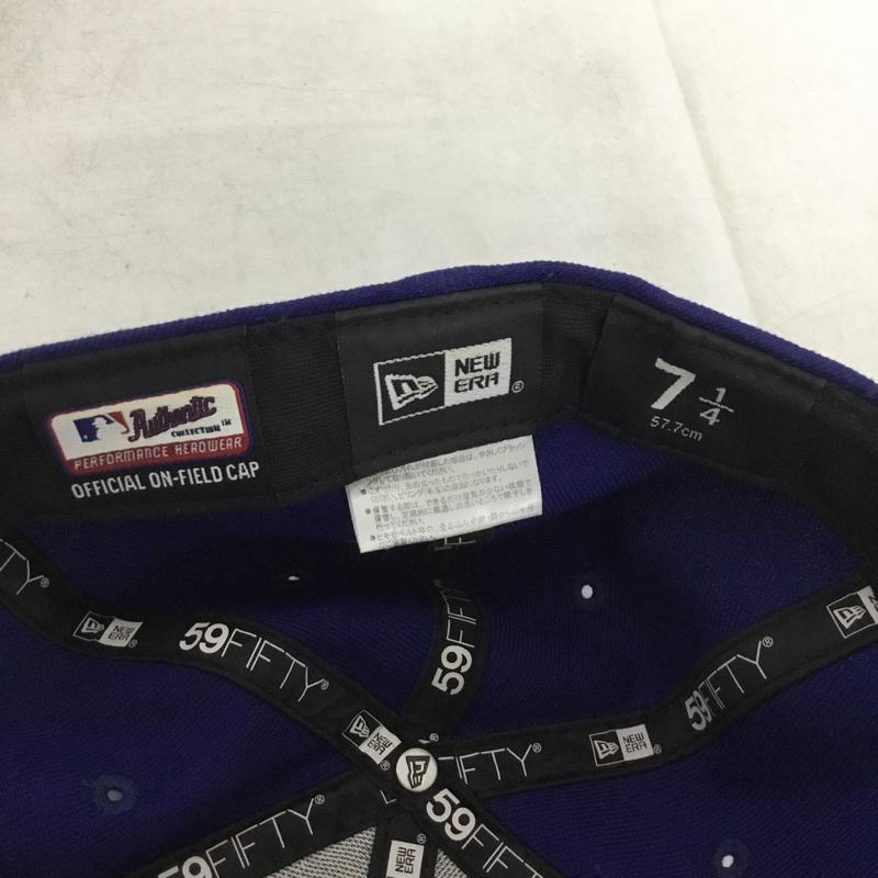 ニューエラ NEW ERA 帽子 キャップ LA ロサンゼルス ドジャース 59FIFTY 57.7cm ロゴ、文字 青 / ブルー / blue メンズ USED 古着 中古 10161388