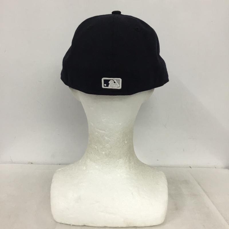 ニューエラ NEW ERA 帽子 キャップ NY 59FIFTY ニューヨーク ヤンキース 57.7cm ロゴ、文字 紺 / ネイビー / navy メンズ USED 古着 中古 10161390