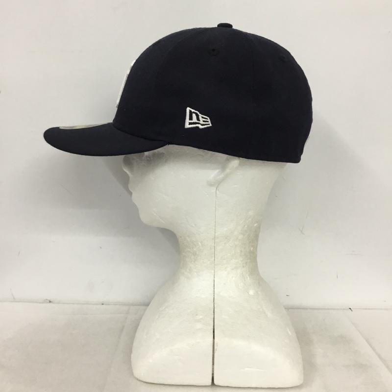 ニューエラ NEW ERA 帽子 キャップ NY 59FIFTY ニューヨーク ヤンキース 57.7cm ロゴ、文字 紺 / ネイビー / navy メンズ USED 古着 中古 10161390