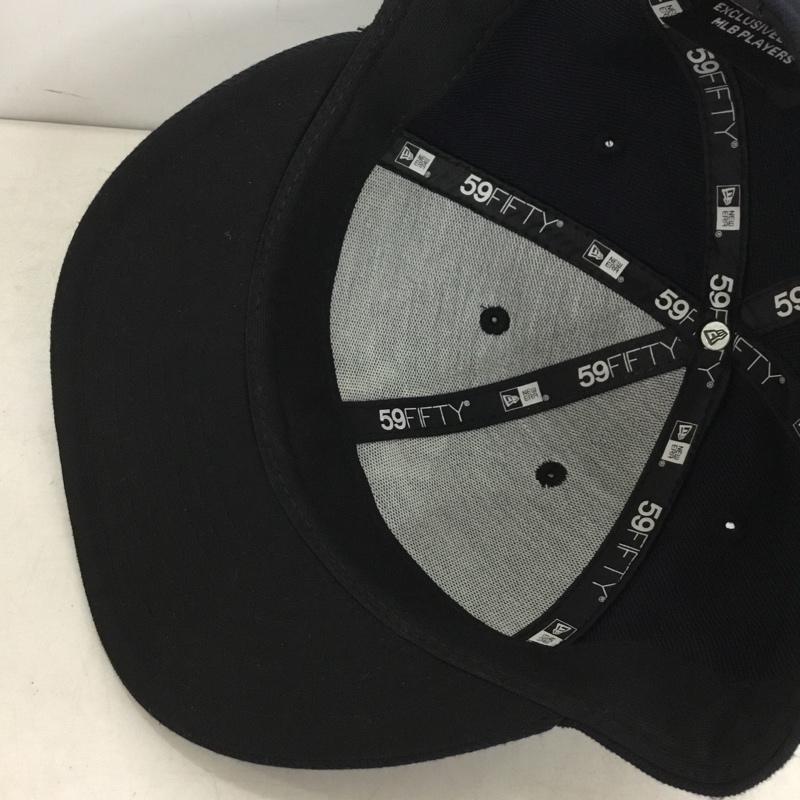 ニューエラ NEW ERA 帽子 キャップ NY 59FIFTY ニューヨーク ヤンキース 57.7cm ロゴ、文字 紺 / ネイビー / navy メンズ USED 古着 中古 10161390