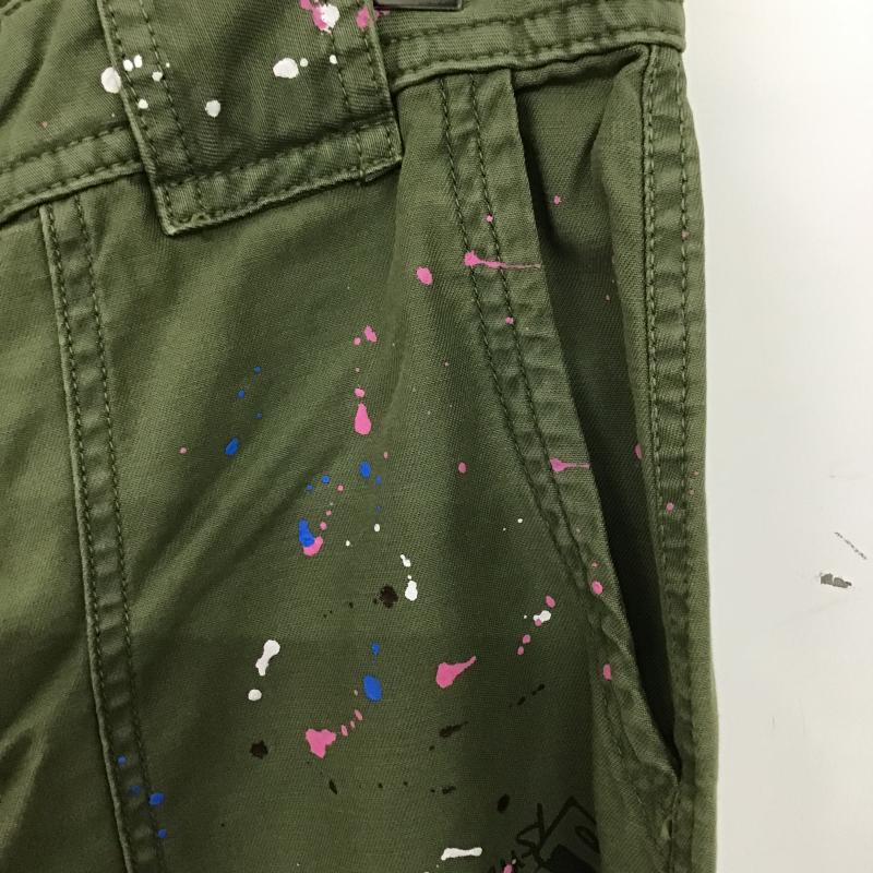 ザラベーシック ZARA BASIC パンツ ワークパンツ、ペインターパンツ ミリタリーパンツ ワイドパンツ カジュアルパンツ 36インチ ダメージ加工 カーキ / カーキ / khaki レディース USED 古着 中古 10161397