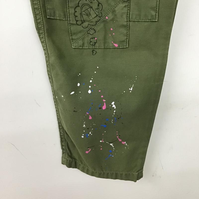 ザラベーシック ZARA BASIC パンツ ワークパンツ、ペインターパンツ ミリタリーパンツ ワイドパンツ カジュアルパンツ 36インチ ダメージ加工 カーキ / カーキ / khaki レディース USED 古着 中古 10161397
