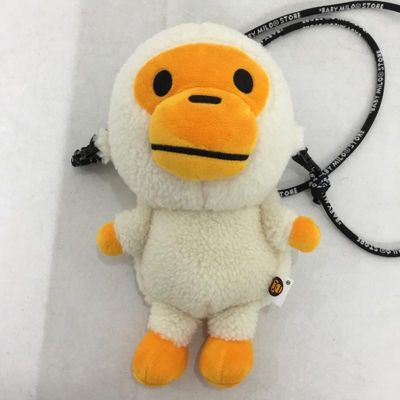 アベイシングエイプ A BATHING APE ショルダーバッグ ショルダーバッグ BABY MILO FAUX FUR PLUSH DOLL MOBILE PHONE BAG ぬいぐるみ型モバイルバッグ キャラクター オフホワイト / オフホワイト / メンズ USED 古着 中古 10161401