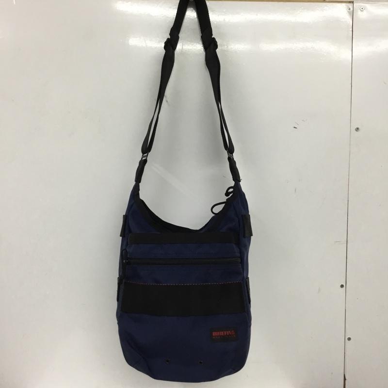ブリーフィング BRIEFING ショルダーバッグ ショルダーバッグ DAY TRIPPER 縦型 ロゴ、文字 紺 / ネイビー / navy メンズ USED 古着 中古 10161403