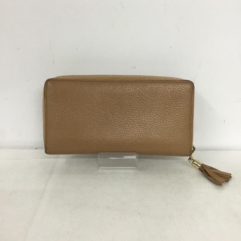 グッチ GUCCI 財布 長財布 ラウンドファスナー 598187 箱有 ワンポイント ベージュ / ベージュ / beige レディース USED 古着 中古 10161407